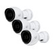 UBIQUITI Pack 3 Cámara bullet para exterior, 4 MP, 24FPS, con LED infrarrojos y Micrófono. Gestionado por UniFi