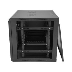 Armario rack mural 19" Keynet FR6-C1266-GS - 12U, 600x600x590mm, puerta cristal, montado