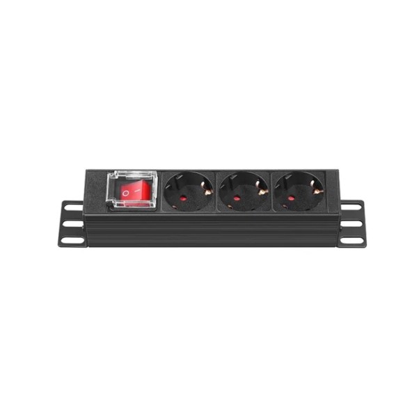 PDU rack 10" Kelvo KE-PDU-10-3ALU - 3 Schuko 16A
