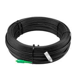 Pigtail SC/APC, G657A2, armada flexible Dca, para interior y exterior (PE), 120mts. Negro