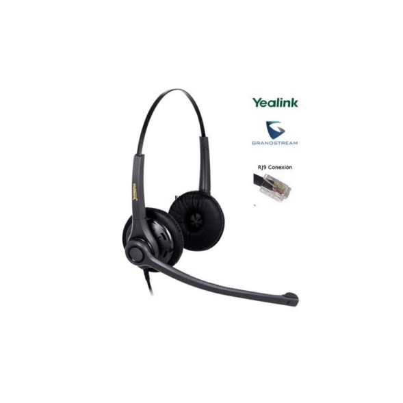 Freemate DH037UB-GY: Auricular Profesional con Cable RJ9 y Micrófono