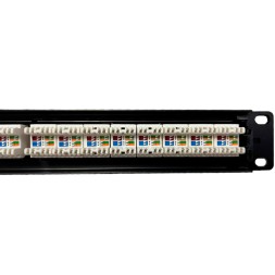 Patch panel 19" Kelvo KE-PATCH-24-C6 - 24x Cat6 UTP