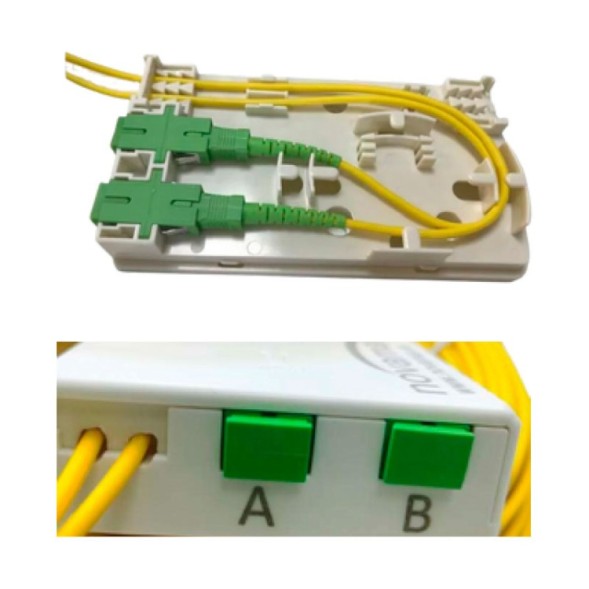 Latiguillo Duplex Monomodo, SC/APC 35mts preconectorizado con Toma (Kit Lat.DPLX)
