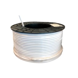 Cable coaxial Novamax IT125R - 100 m, CPR Dca, blanco, 75 Ohm