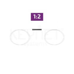 Divisor óptico PLC Keynet SOP-L12 - 1x2, fibra 250µm, 1.5m