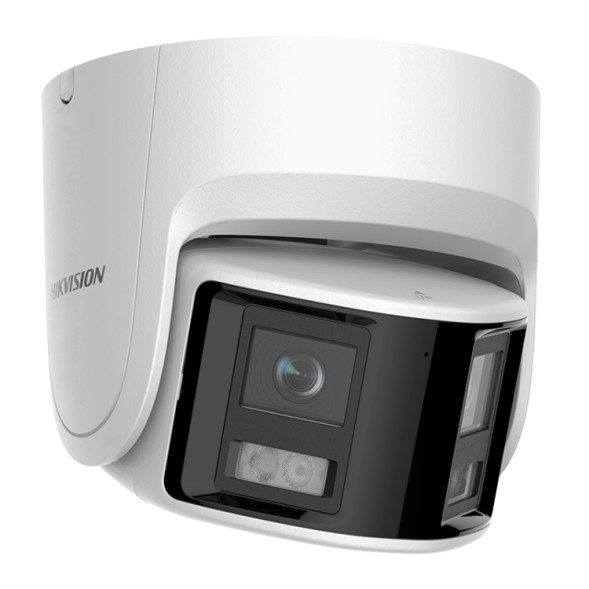 Cámara IP turret, 4MPx, Gama PRO, panorámica, IR 30mts, Dual lens  2x2.8mm, H.265, PoE802.3af.  IP67