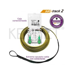 Latiguillo Duplex Monomodo G657A2 45 mts Safetrack + Roseta + x2 Adatpadortes SC/APC. Cable plano DCA