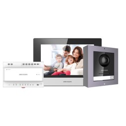 Kit videoportero 2 hilos para superficie. Hub conversor IP y MicroSD, App móvil P2P