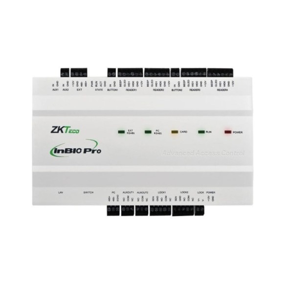 Panel IP biométrico InBio-260 Pro para Control de Accesos de 2 puertas y 8 lectores.