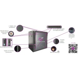 Armario rack mural 19" Keynet FR9-C1266-U - 12U, 600x600x635mm, puerta cristal, desmontado
