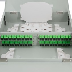 Коробка оператора FTTx Gaestopas FCD4812M - 48 адаптерів SC/APC, алюміній, подвійні двері, IP50
