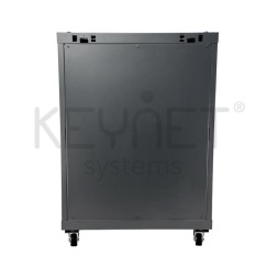Rack de pared/suelo de 19", 18U, F600 / AN 600 / AL 905mm, carga 60kg, vacío. DESMONTADO