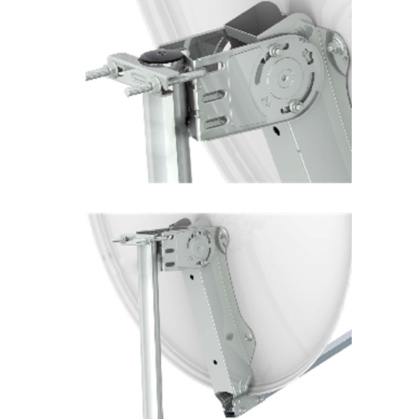 Antena parabólica Ekselans ODS 82-10 - 82 cm, offset, acero galvanizado, RAL7035