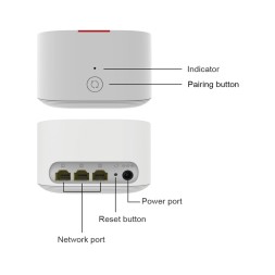 Точка доступу ретранслятор WIFI MESH AC 1200 Мбіт/с, 20 дБм (2.4ГГц), 23 дБм (5ГГц), x3 порти Gigabit