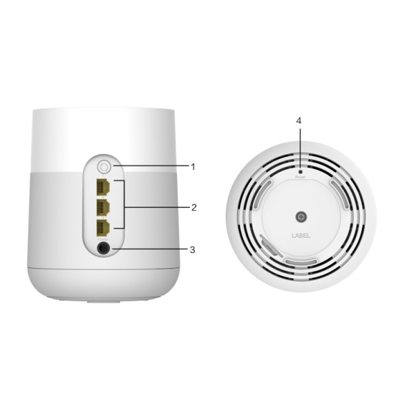 Точка доступу-репітер WIFI 6 MESH AX 3000 Мбіт/с, 20 дБм (2.4ГГц), 23 дБм (5ГГц), 3 гігабітні порти