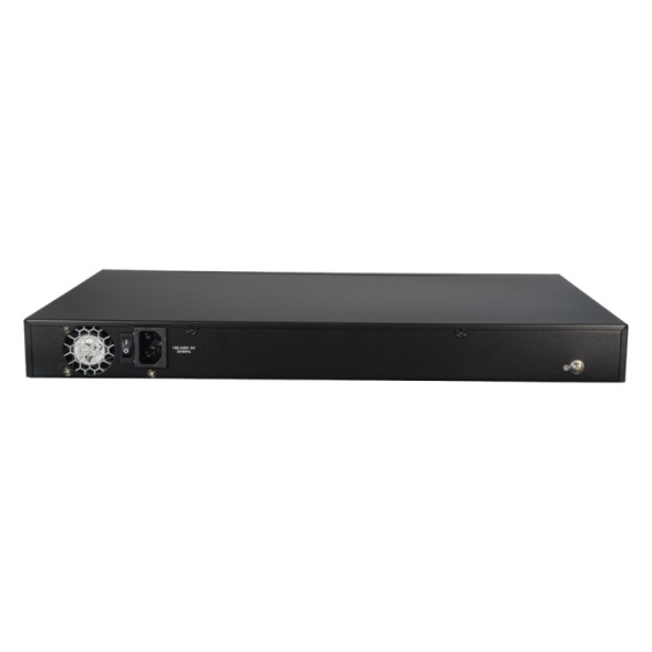 Switch de 24 puertos Gigabit POE 240W + x4 UPLINK Combo 10/100/1000. Hasta 250 metros
