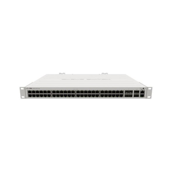Cloud Router Switch 650Mhz, 64Mb RAM, x1 10/100, x48 Gb, x4 SFP+, x2 QSFP+, RouterOS. L5. Para Rack