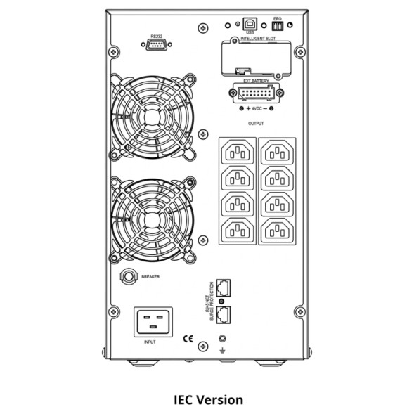 SAI Online Hikvision DS-UPS02K48-R/TS - 2000VA, 1800W