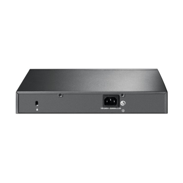 Switch Gestionable OMADA de 8 puertos 10/100/1000 PoE+  + 2 puertos SFP. Para rack