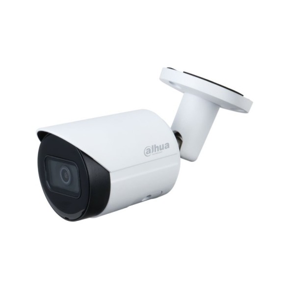 Cámara IP Dahua WizSense DH-IPC-HFW2441SP-S-0280B - 4MP, Lente Fijo 2.8mm, IR 30m, PoE, IP67, Micrófono, SMD Plus