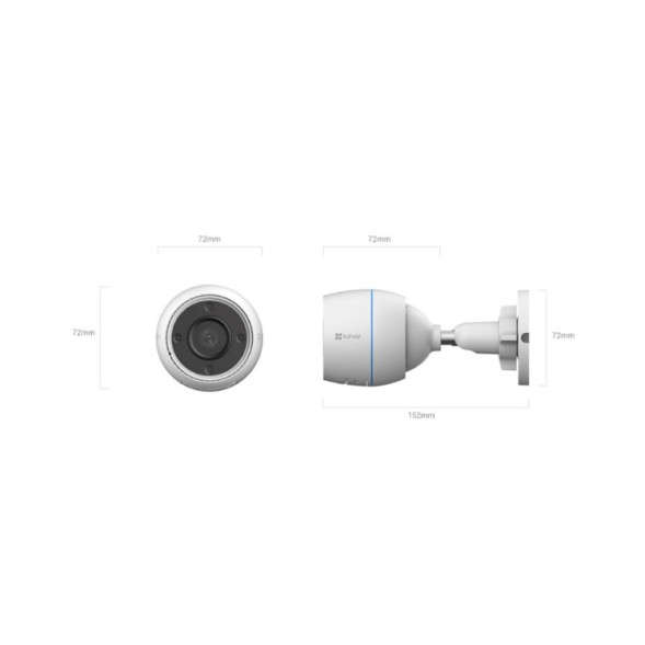 Cámara Wi‑Fi exterior EZVIZ CS-H3C (2MP) - IA IP67