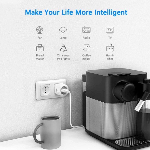 Розумна розетка 16A, Wifi 2.4GHz