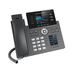 Teléfono IP de 4 cuentas SIP con WiFi AC, x2Gb PoE integrado, Bluetooth 5, Pantallas LCD duales