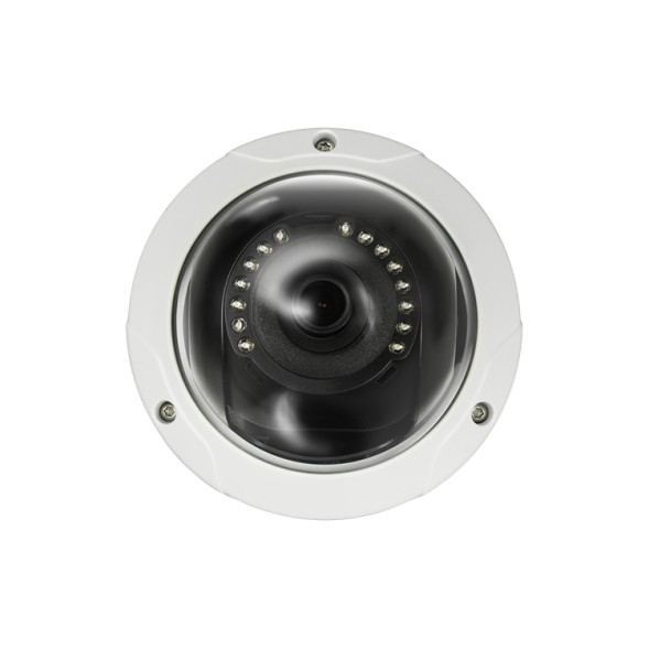 Cámara IP domo HiWatch HWI-D140H - 4 MP, lente fija 2.8 mm, IR 30 m, PoE, IP67 IK10