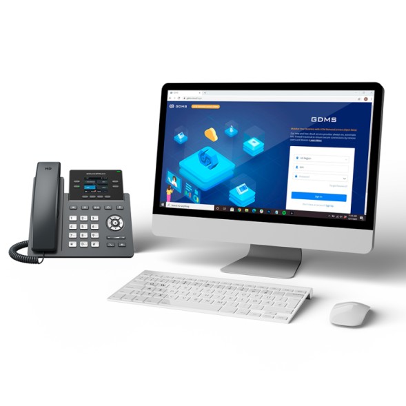 Teléfono IP Grandstream GRP2612G - 4 líneas SIP, 2xGigabit PoE, pantalla color 2.4 , audio HD, EHS RJ9