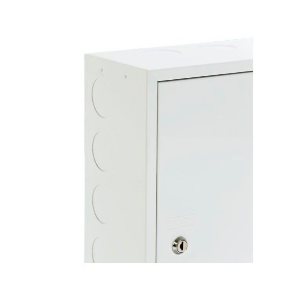 Registro secundario ICT2 metalico, 500x700x150mm, fondo madera, con llave, puerta sin bisagras.