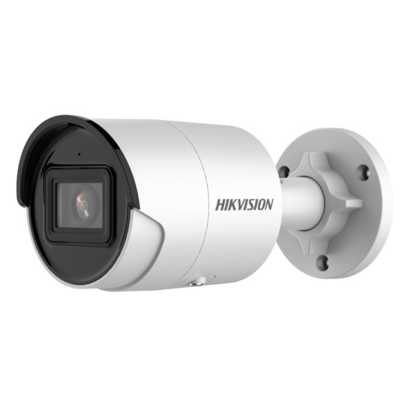 Cámara IP bullet, 8MPx, IR 40mts, 2.8mm, H.265+, PoE802.3af.  IP67, Motion Detection 2.0 de humanos y vehículos