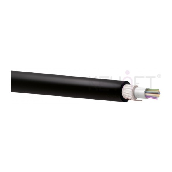 Cable 8fo holgada G657A2, monotubo, Fv, CPR-Eca LSZH-FR negra. Bobina 2Km