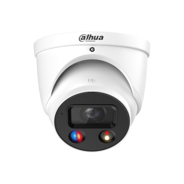Cámara domo Dahua IPC-HDW3449HP-AS-PV-028S5 - 4MP, lente 2.8 mm, Full-color, IR/LED 40m, WDR 120dB, audio, sirena, IP67 IK10