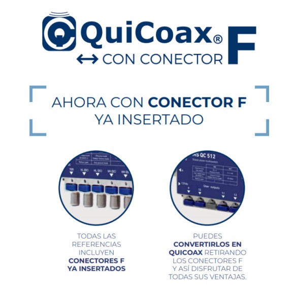 Multiswitch de 5 x20 en estrella/final de cascada. 5 entradas (4 SAT + 1 TER), 20 salidas usuario.