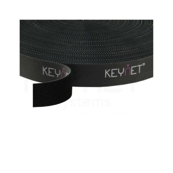 Стрічка велкро Keynet KVT-30M-B – двостороння, 30 м