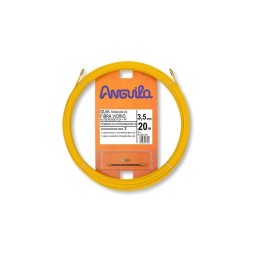 Guía Pasacables Anguila  3,5mm 20mt, Fibra de Vidrio recubierta. Terminales intercambiables. Amarillo