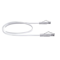 Latiguillo Cat6A 26AWG UTP 0.5mts, Cobre puro, LSZH. color blanco