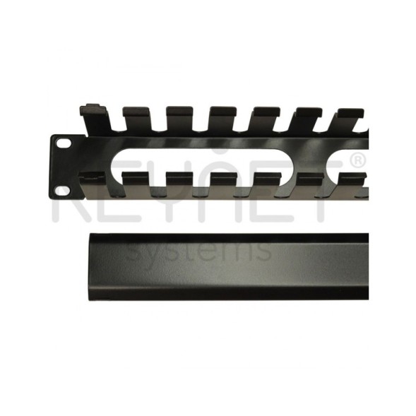 Organizador cables metálico 19" 1U con tapa