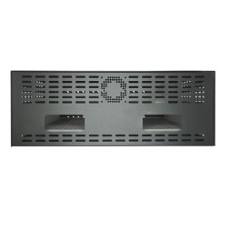 Caja fuerte especial para videograbador compatible con Rack 19" (1 U). Cerradura mecánica. Con ventilación y pasacables.