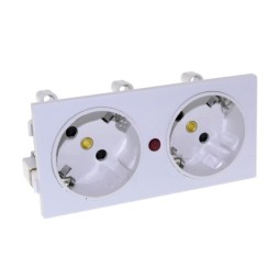 Shucko DIN eléctrico doble blanco