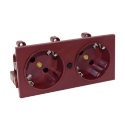 Shucko DIN eléctrico doble rojo