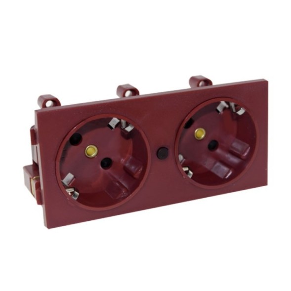 Shucko DIN eléctrico doble rojo