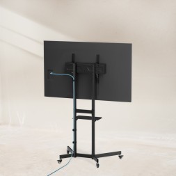 Soporte TV suelo con ruedas TooQ FS1150M-B