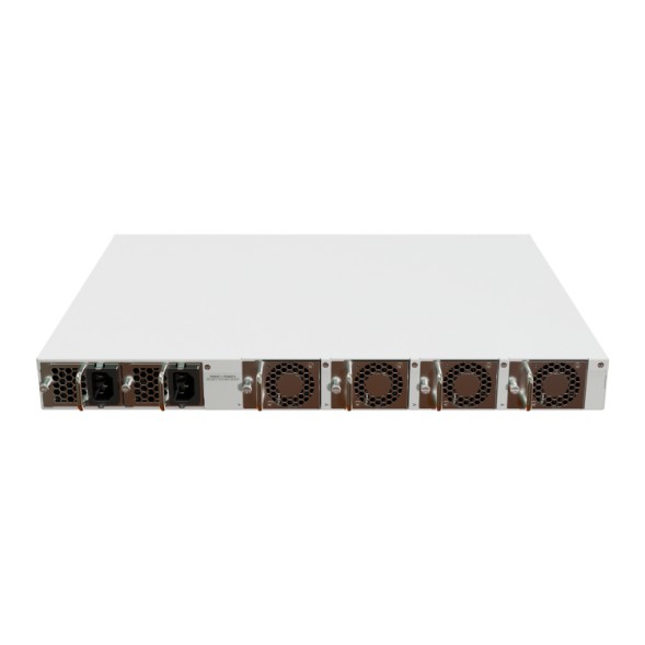 Switch MikroTik CRS520-4XS-16XQ - 4×SFP28 25G, 16×QSFP28 100G, CPU ARM64 4 núcleos, RouterOS L6, 2×PSU