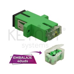 Adaptador SC/SC APC Simplex sin pestañas