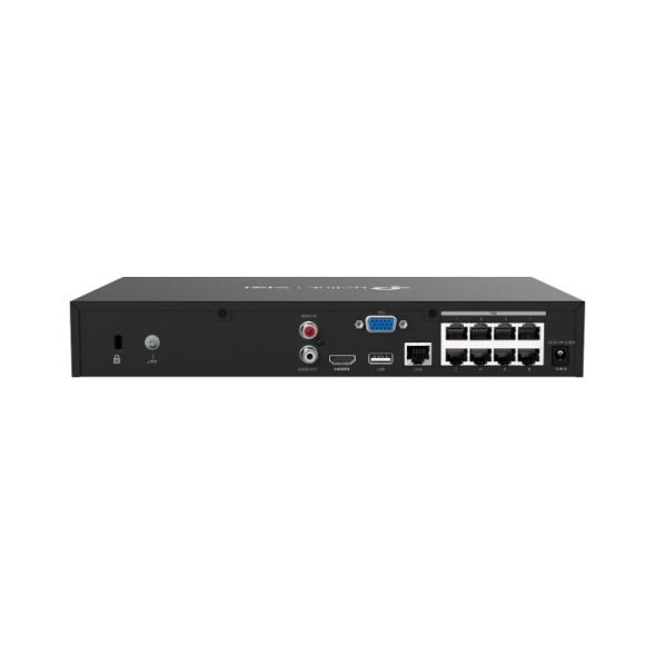 NVR 8ch IP PoE hasta 8Mpx, 80Mbps, H.265+, 113W, 1 HDD