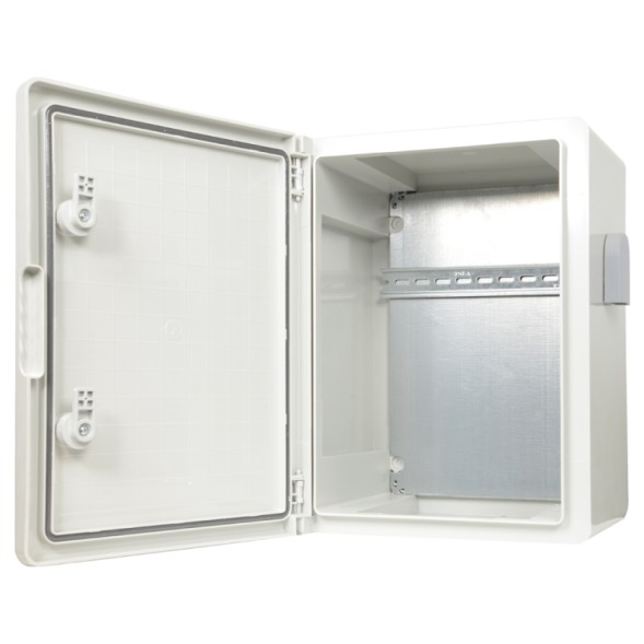 Caja de exterior poliester IP65. Dimensiones 40x30x22cm