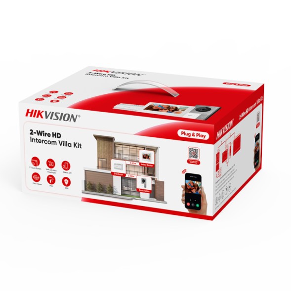 Videoportero 2 hilos Hikvision DS-KIS705EY - Kit HD WiFi