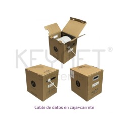 Cable CAT5e UTP, Cobre, CPR-FCA, Polietileno Blanco (Exteriores). Bobina 305mts