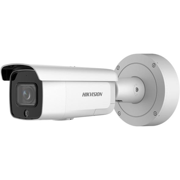 HIKVISION Cámara IP bullet gama PRO, 8Mpx AcuSense, IR 60mts, 2.8-12mm, H.265+, PoE802.3af. Sirena y flash. IP67